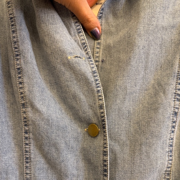 In February Denim Dress with Pockets Large - Picture 2 of 4